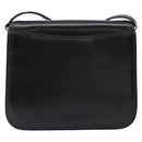 GUCCI Shoulder Bag Leather Black Gold Auth ep11854-2