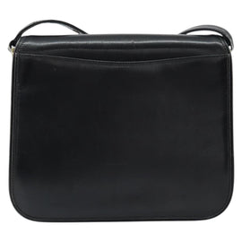 GUCCI Shoulder Bag Leather Black Gold Auth ep11854 - 0