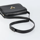 GUCCI Shoulder Bag Leather Black Gold Auth ep11854-7