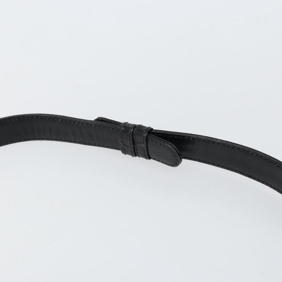 GUCCI Shoulder Bag Leather Black Gold Auth ep11854