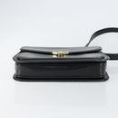 GUCCI Shoulder Bag Leather Black Gold Auth ep11854-5