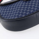 GUCCI Micro GG Supreme Sherry Line Shoulder Bag PVC Blue Gold Auth ep11855-14