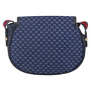 GUCCI Micro GG Supreme Sherry Line Shoulder Bag PVC Blue Gold Auth ep11855-2