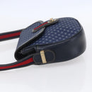 GUCCI Micro GG Supreme Sherry Line Shoulder Bag PVC Blue Gold Auth ep11855-3