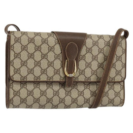 GUCCI GG Supreme Shoulder Bag PVC Beige Gold 904 02 050 Auth ep11859