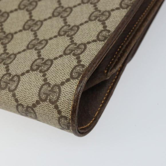 GUCCI GG Supreme Shoulder Bag PVC Beige Gold 904 02 050 Auth ep11859