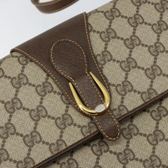 GUCCI GG Supreme Shoulder Bag PVC Beige Gold 904 02 050 Auth ep11859