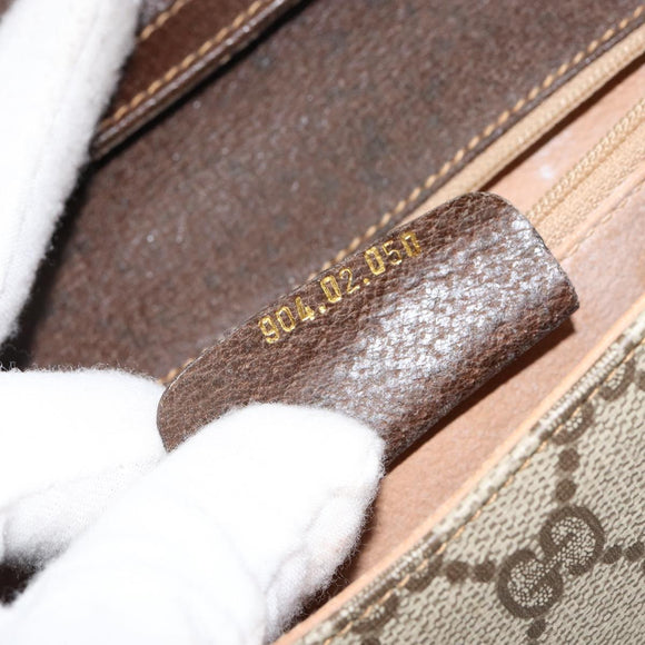 GUCCI GG Supreme Shoulder Bag PVC Beige Gold 904 02 050 Auth ep11859