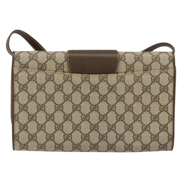 GUCCI GG Supreme Shoulder Bag PVC Beige Gold 904 02 050 Auth ep11859