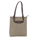 GUCCI GG Supreme Tote Bag PVC Beige Gold Auth ep11864-1