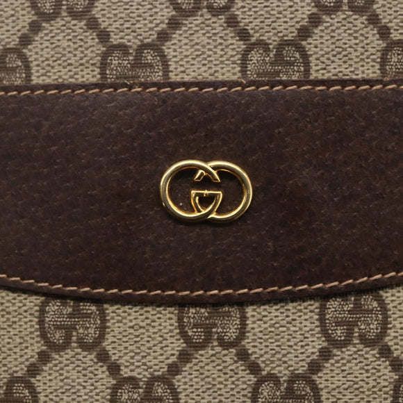 GUCCI GG Supreme Tote Bag PVC Beige Gold Auth ep11864