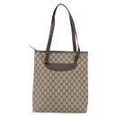 GUCCI GG Supreme Tote Bag PVC Beige Gold Auth ep11864-2