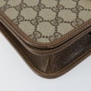 GUCCI GG Supreme Shoulder Bag PVC Beige Gold Auth ep11867-14