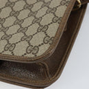 GUCCI GG Supreme Shoulder Bag PVC Beige Gold Auth ep11867-15