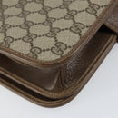 GUCCI GG Supreme Shoulder Bag PVC Beige Gold Auth ep11867-16