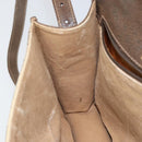 GUCCI GG Supreme Shoulder Bag PVC Beige Gold Auth ep11867-21