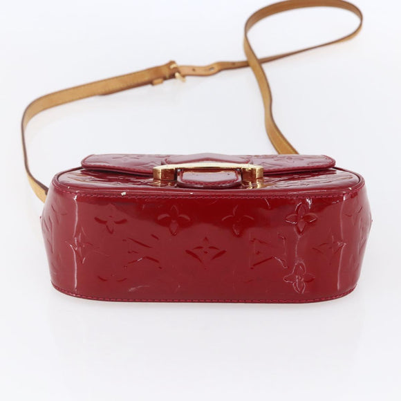 LOUIS VUITTON Vernis Bell Flower PM Bag Rouge Grunadine M91729 LV Auth ep11870