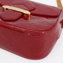 LOUIS VUITTON Vernis Bell Flower PM Bag Rouge Grunadine M91729 LV Auth ep11870-10