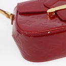 LOUIS VUITTON Vernis Bell Flower PM Bag Rouge Grunadine M91729 LV Auth ep11870-14