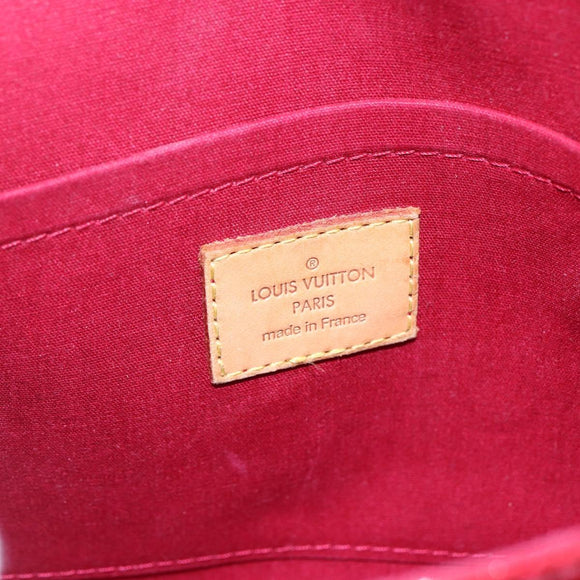 LOUIS VUITTON Vernis Bell Flower PM Bag Rouge Grunadine M91729 LV Auth ep11870