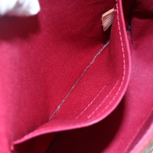 LOUIS VUITTON Vernis Bell Flower PM Bag Rouge Grunadine M91729 LV Auth ep11870