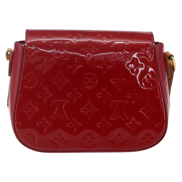 LOUIS VUITTON Vernis Bell Flower PM Bag Rouge Grunadine M91729 LV Auth ep11870