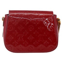 LOUIS VUITTON Vernis Bell Flower PM Bag Rouge Grunadine M91729 LV Auth ep11870-2