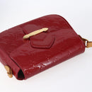 LOUIS VUITTON Vernis Bell Flower PM Bag Rouge Grunadine M91729 LV Auth ep11870-6