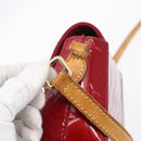 LOUIS VUITTON Vernis Bell Flower PM Bag Rouge Grunadine M91729 LV Auth ep11870-9