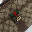 GUCCI GG Supreme Web Sherry Line Bag PVC Beige Gold 001 904 2032 Auth ep11871-17