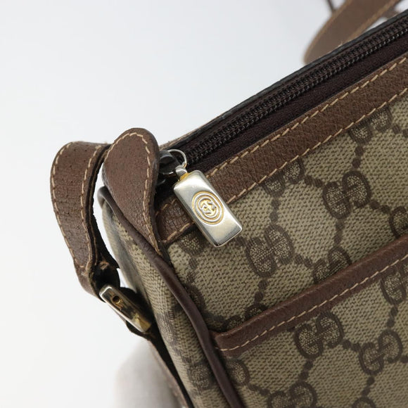 GUCCI GG Supreme Web Sherry Line Bag PVC Beige Gold 001 904 2032 Auth ep11871