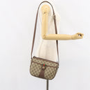GUCCI GG Supreme Web Sherry Line Bag PVC Beige Gold 001 904 2032 Auth ep11871-24