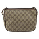GUCCI GG Supreme Web Sherry Line Bag PVC Beige Gold 001 904 2032 Auth ep11871-2
