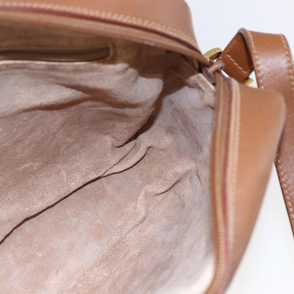 GUCCI Shoulder Bag Canvas Leather Beige Gold 007 115 0162 Auth ep11872