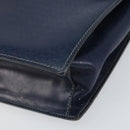 GUCCI Hand Bag Leather Navy Gold 000 46 0096 Auth ep11875-8