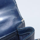 GUCCI Hand Bag Leather Navy Gold 000 46 0096 Auth ep11875-19