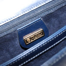 GUCCI Hand Bag Leather Navy Gold 000 46 0096 Auth ep11875-20