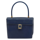 GUCCI Hand Bag Leather Navy Gold 000 46 0096 Auth ep11875-13