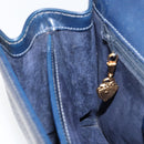 GUCCI Hand Bag Leather Navy Gold 000 46 0096 Auth ep11875-22