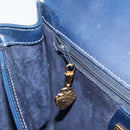 GUCCI Hand Bag Leather Navy Gold 000 46 0096 Auth ep11875-23