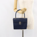 GUCCI Hand Bag Leather Navy Gold 000 46 0096 Auth ep11875-26