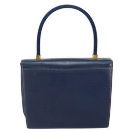 GUCCI Hand Bag Leather Navy Gold 000 46 0096 Auth ep11875 - 0