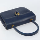 GUCCI Hand Bag Leather Navy Gold 000 46 0096 Auth ep11875-6
