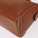 GUCCI Bamboo Hand Bag Leather Brown Gold 007 3444 0232 Auth ep11877-14