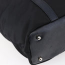 GUCCI Bamboo Hand Bag Nylon Black Silver 000 3754 0508 Auth ep11878-16