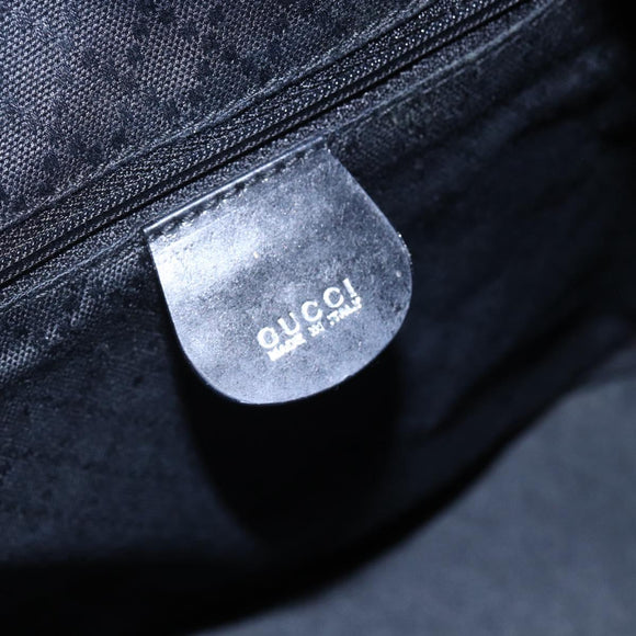GUCCI Bamboo Hand Bag Nylon Black Silver 000 3754 0508 Auth ep11878