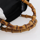 GUCCI Bamboo Hand Bag Nylon Black Silver 000 3754 0508 Auth ep11878-7