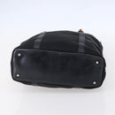 GUCCI Bamboo Hand Bag Nylon Black Silver 000 3754 0508 Auth ep11878-5