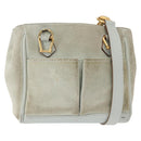 GUCCI Shoulder Bag Suede 2way Light Blue Gold 007 1793 0238 Auth ep11879-1