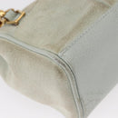 GUCCI Shoulder Bag Suede 2way Light Blue Gold 007 1793 0238 Auth ep11879-9